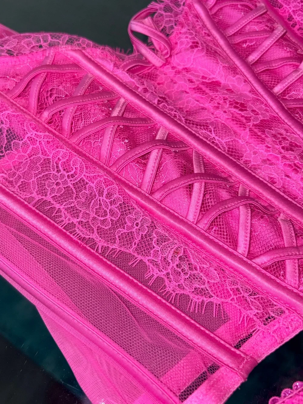 Victoria's Secret Lace Corset Bra & Bikini Set